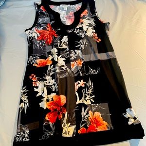 White House Black Market floral shirt (or dress) - worn once! Size L
